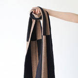 マフラー ブロック ブラウン 50％ ブラック 50％ / スカーフ 男女兼用 パーセント SCARF BLOCK brown 50％ black 50％  PERCENT