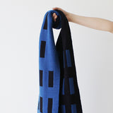 マフラー ライン ブルー 50％ ブラック 50％ / スカーフ 男女兼用 パーセント SCARF LINE blue 50％ black 50％  PERCENT